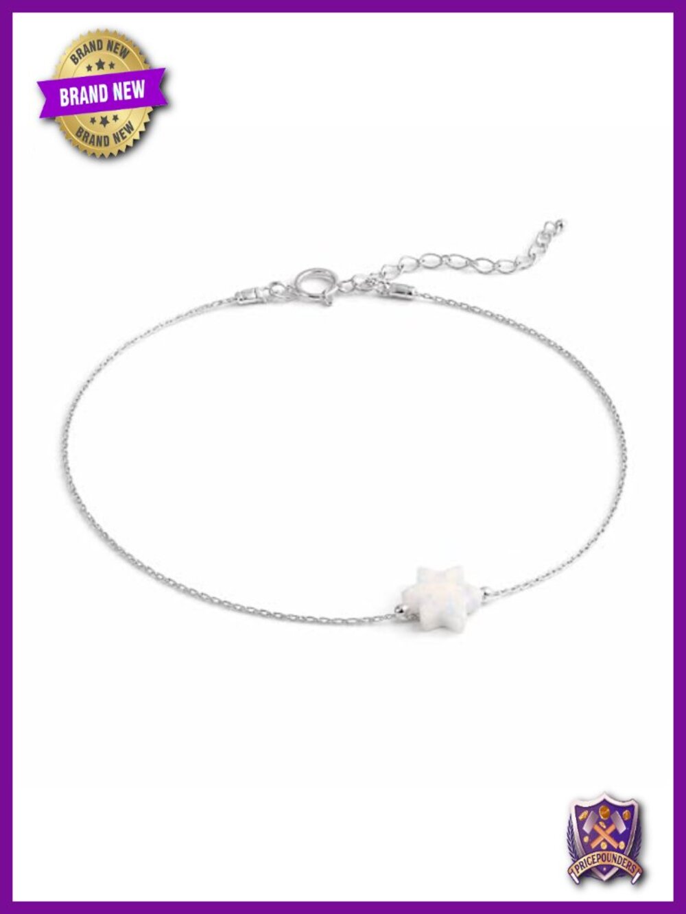 Sterling Silver Star of David Bracelet, Jewish Magen David Charm Link, Handmade